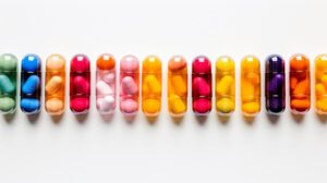 close-up_shot_of_a_colorful_assortment_of_vitamins_in_bottle