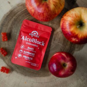 top down shot of alcoblock gummy